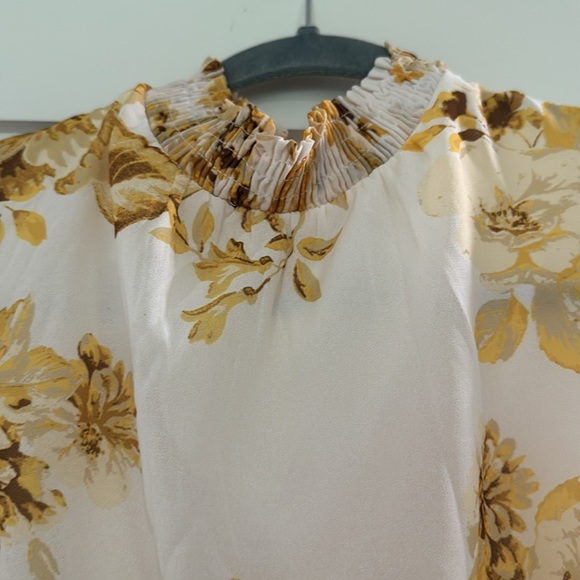 Bohme NWT white and yellow tiered dress. Size medium. - Picture 5 of 12